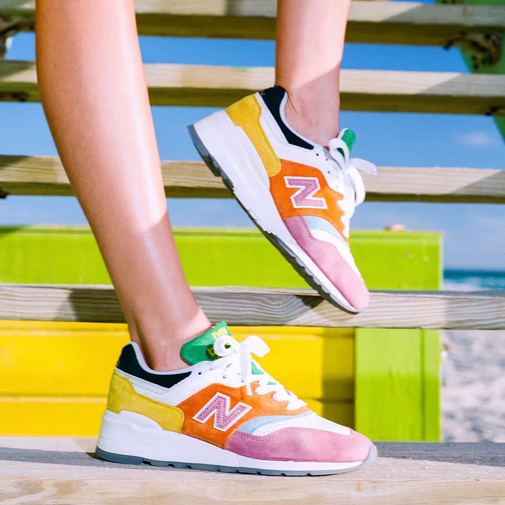 New Balance x Staud 997 Multicolor Low Top Lace Up Fashion Sneakers 10